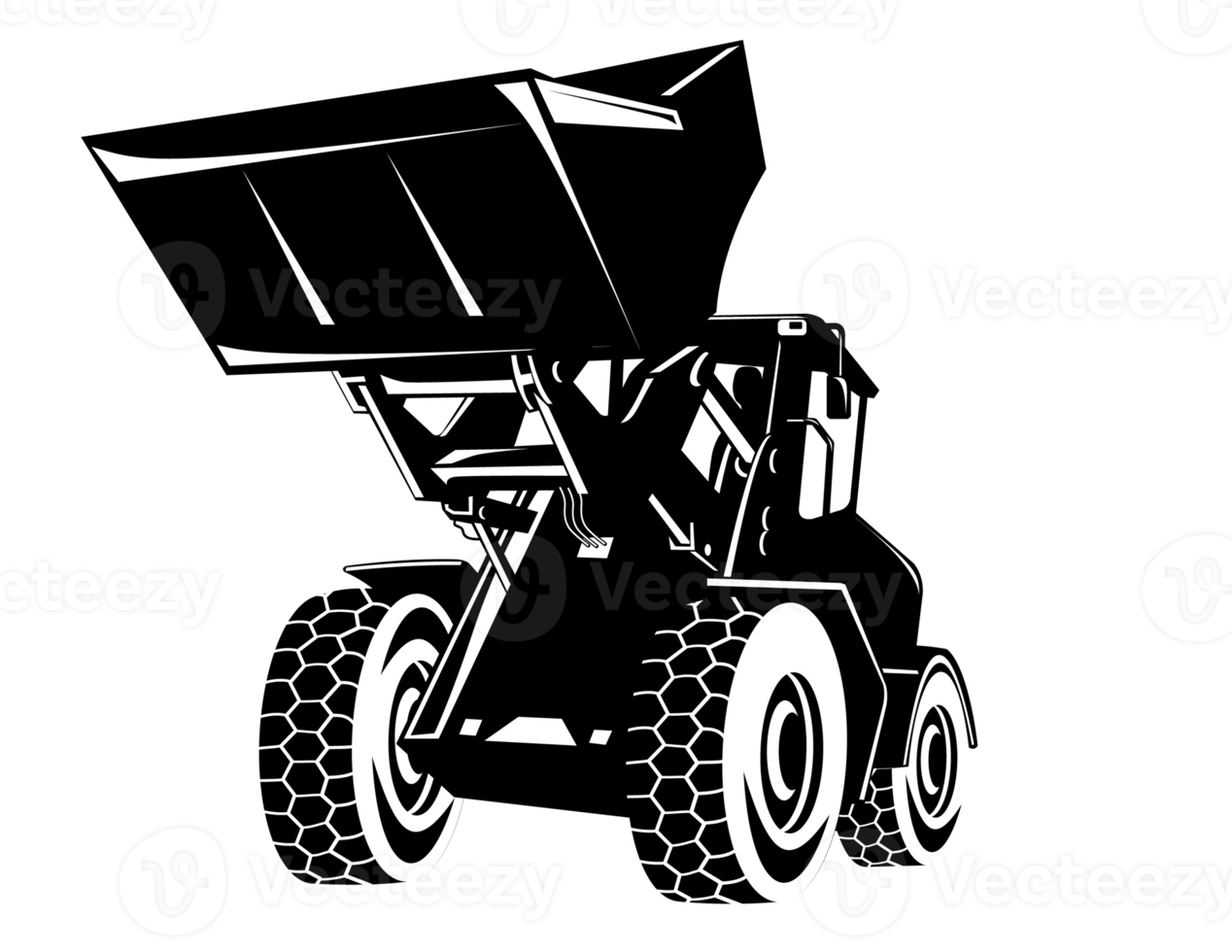 Front End Loader Digger Excavator Retro png