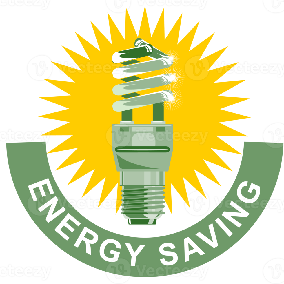 lâmpada de etiqueta de economia de energia png