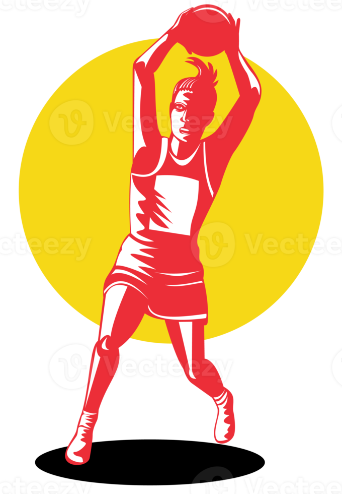 netball giocatore passaggio png