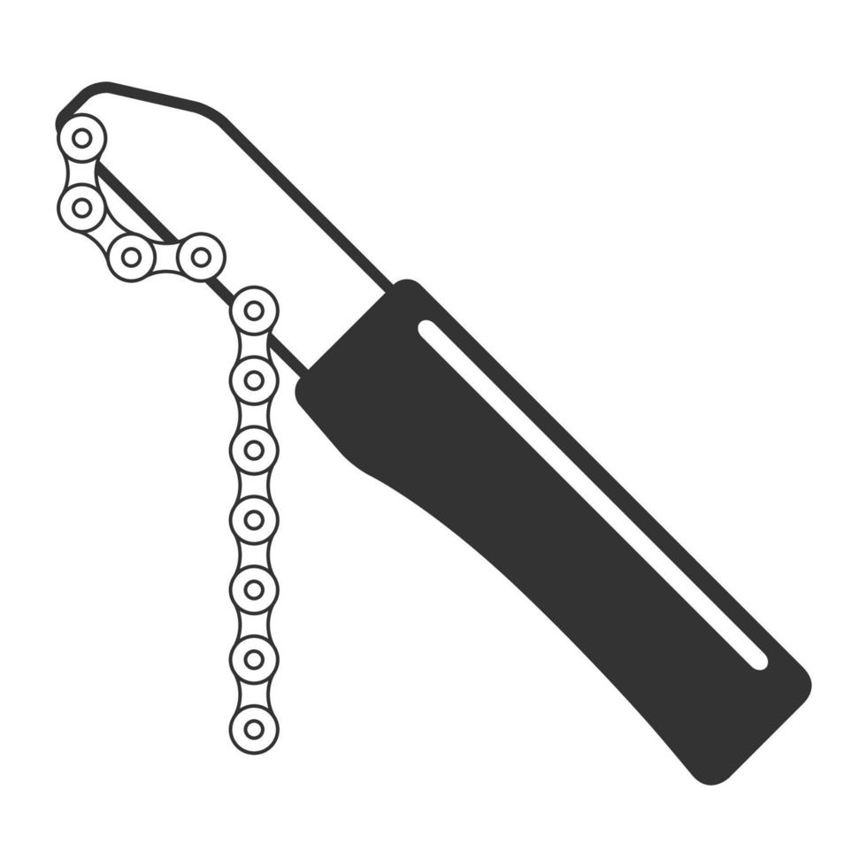 Black and white icon chain whip vector