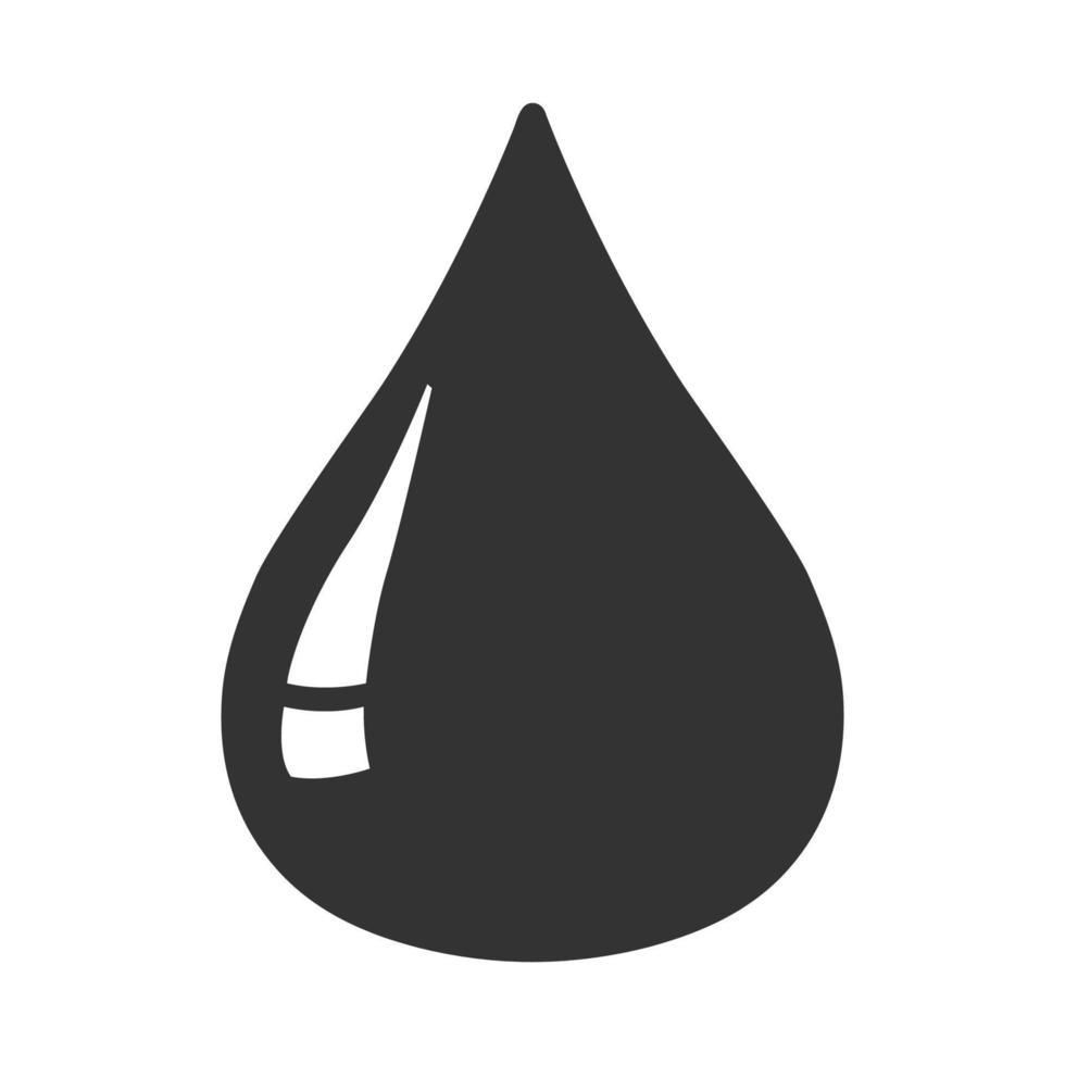 Black and white icon blood drop vector
