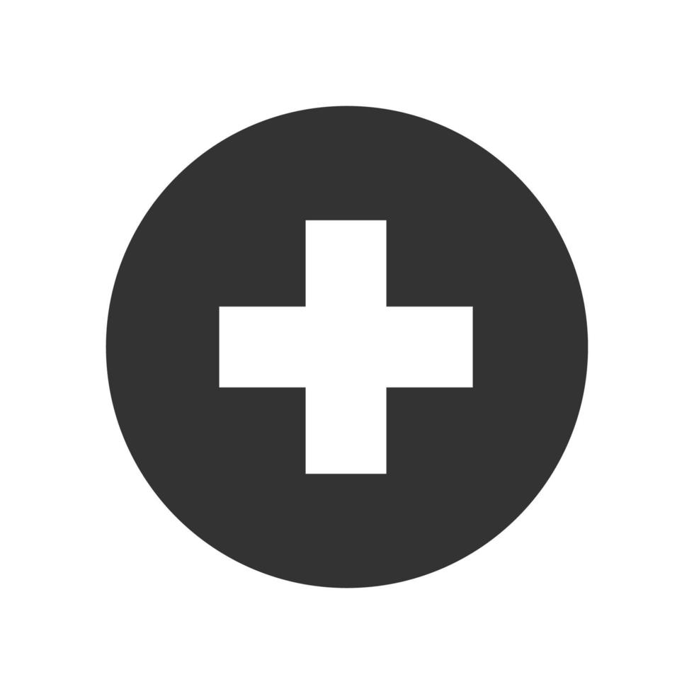 Black and white icon plus sign 14031015 Vector Art at Vecteezy