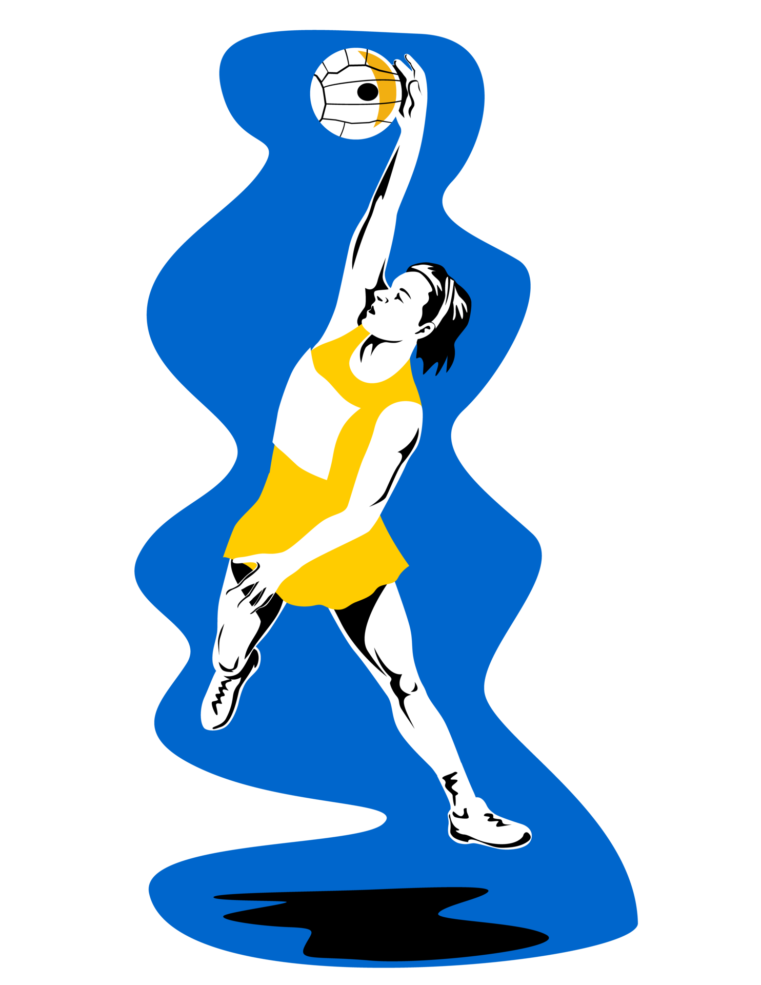 Netball Player Rebounding 14031038 PNG