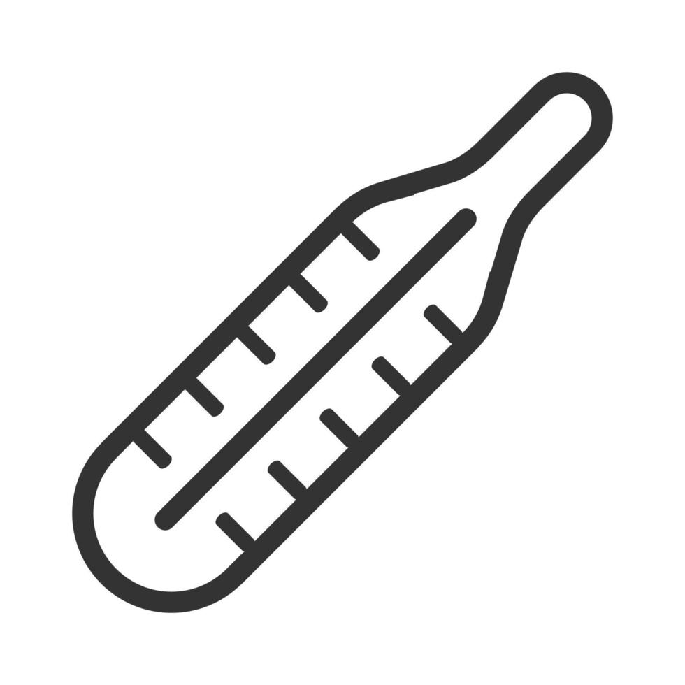 Black and white icon digital thermometer vector
