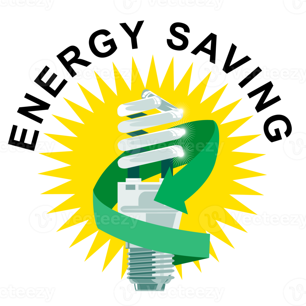 Energy Saving Label Lightbulb png