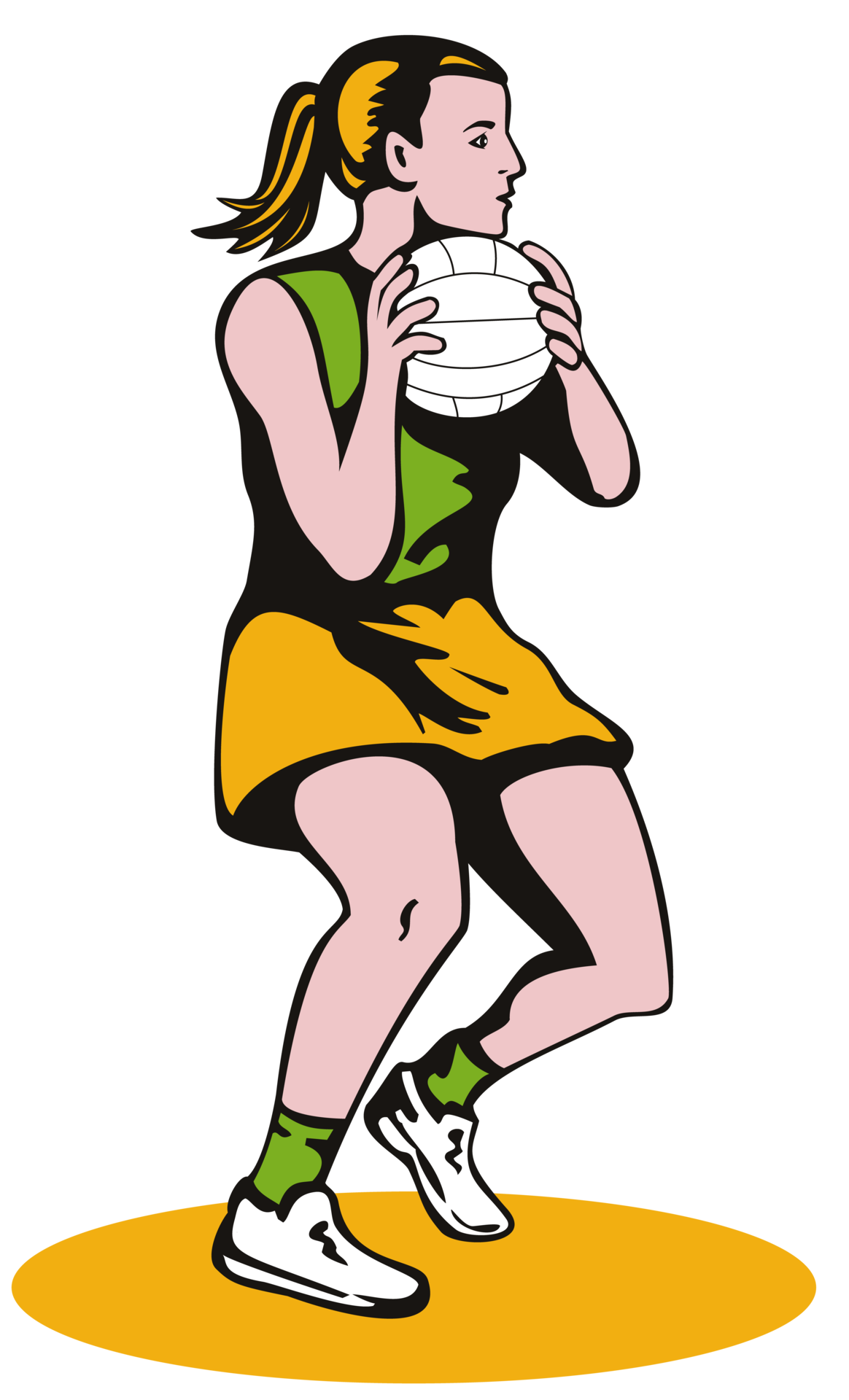 Netball Player Catching Ball 14031061 PNG