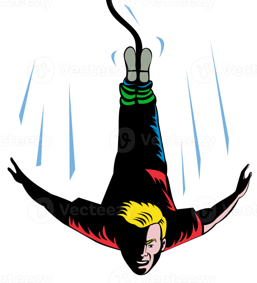 Man Bungy Jumping png
