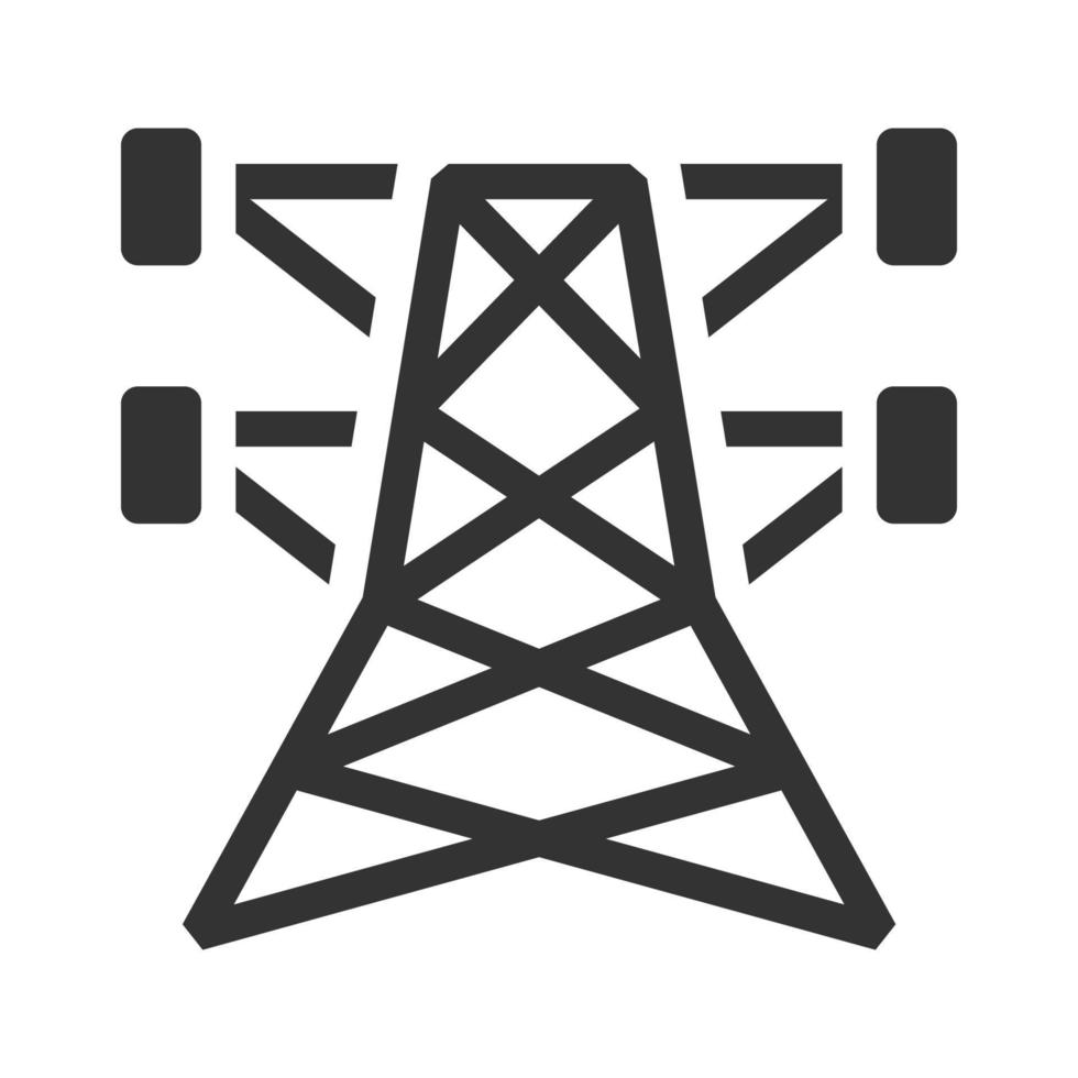 Black and white icon pylon vector