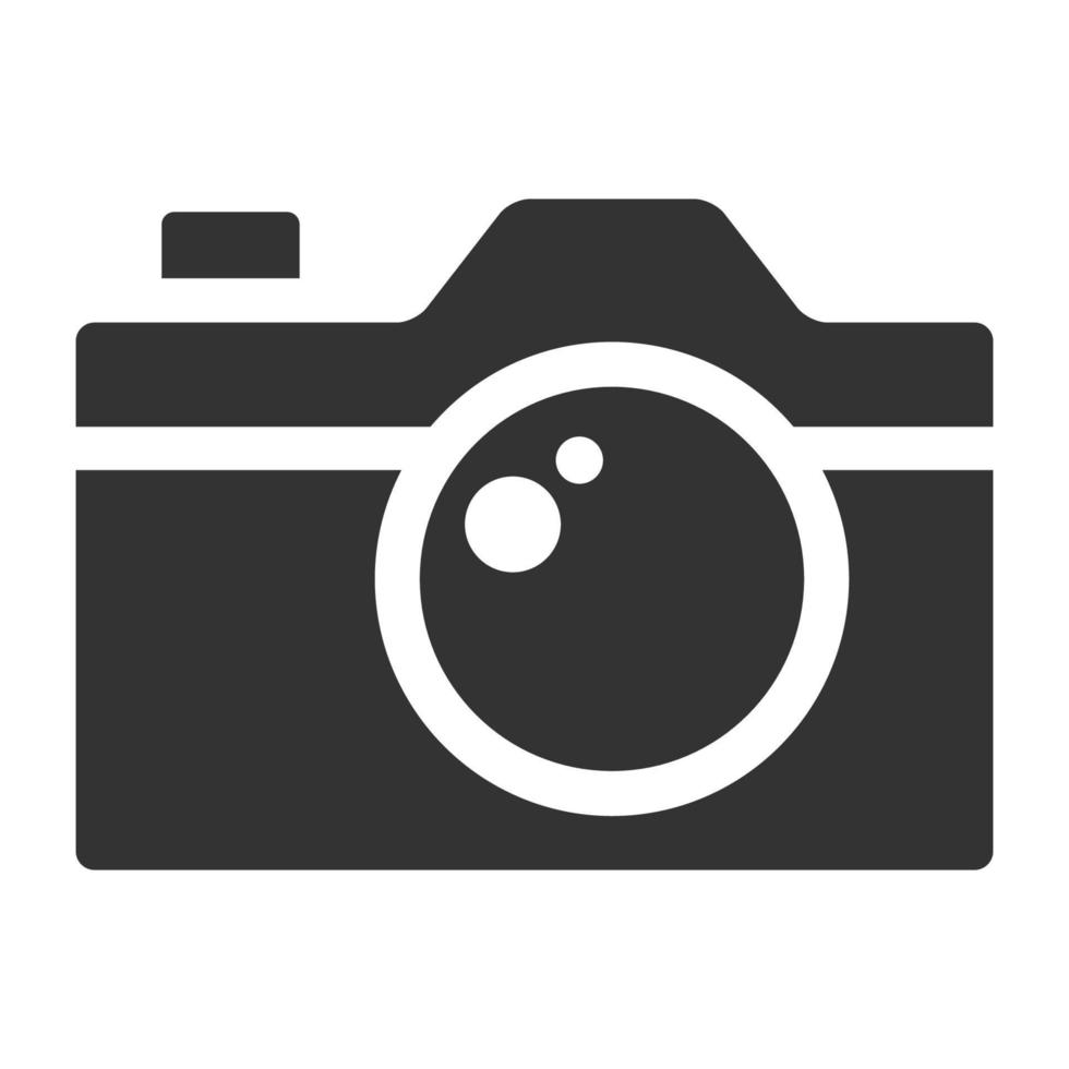 Black and white icon camera vector