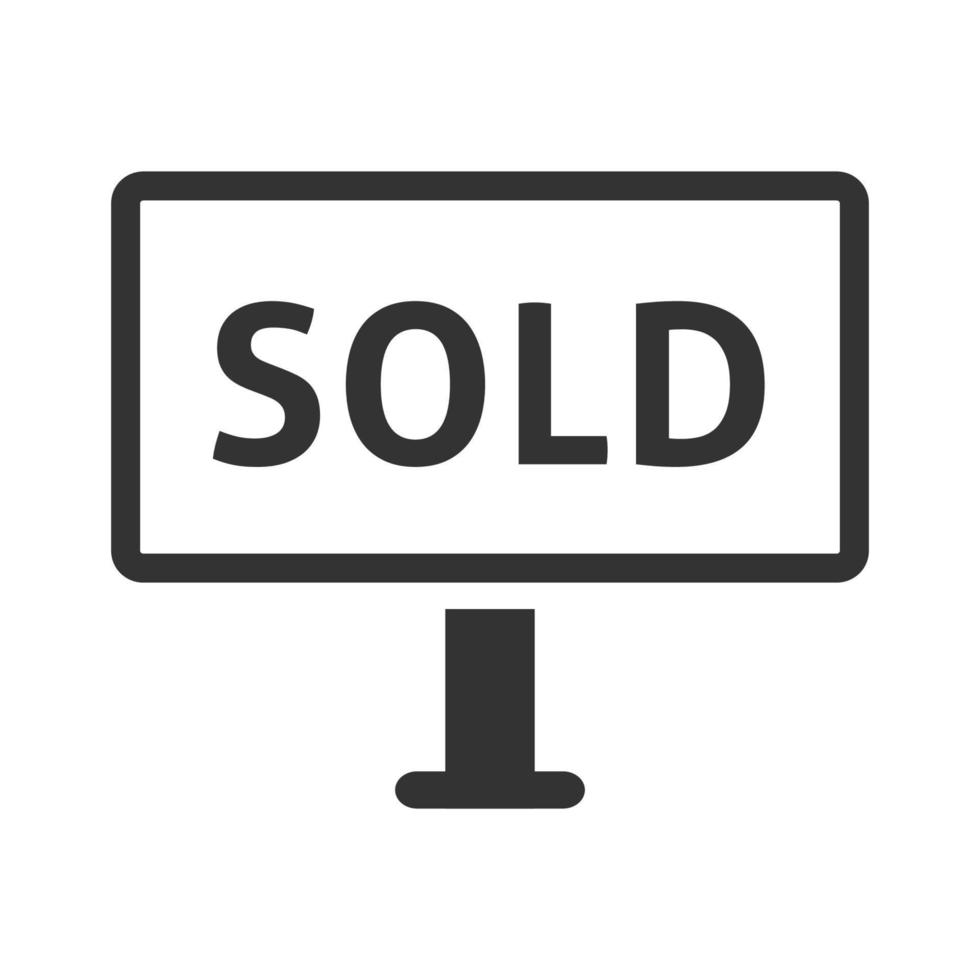 Black and white icon sold out sign vector