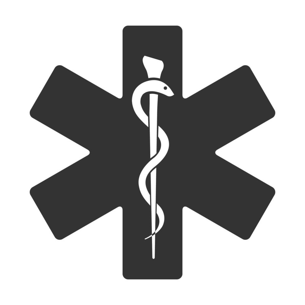 Black and white icon medical symbol vector