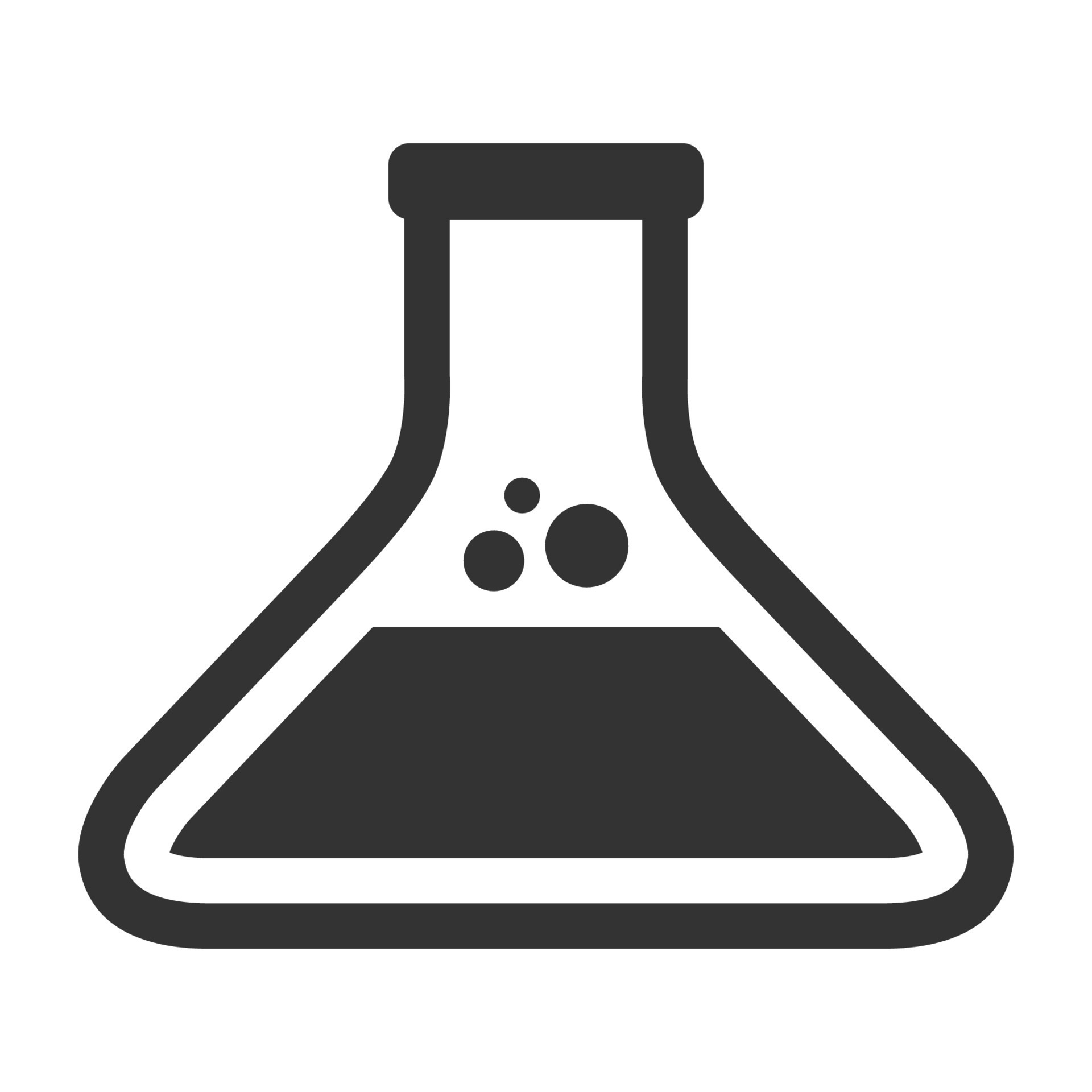 Black and white icon beaker 14031186 Vector Art at Vecteezy