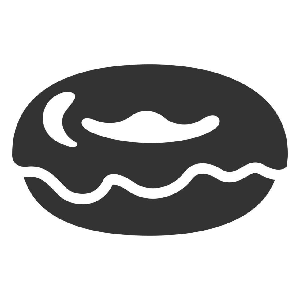 Black and white icon doughnut vector