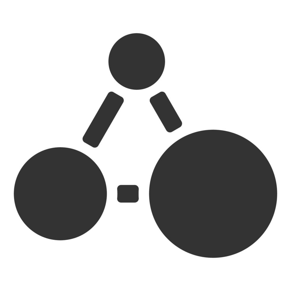 Black and white icon connected dots vector