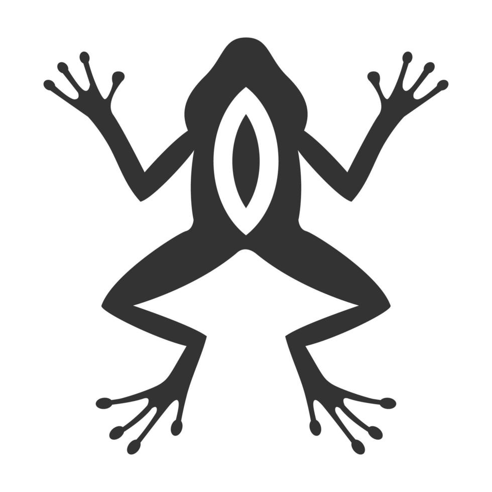 Black and white icon lab frog vector