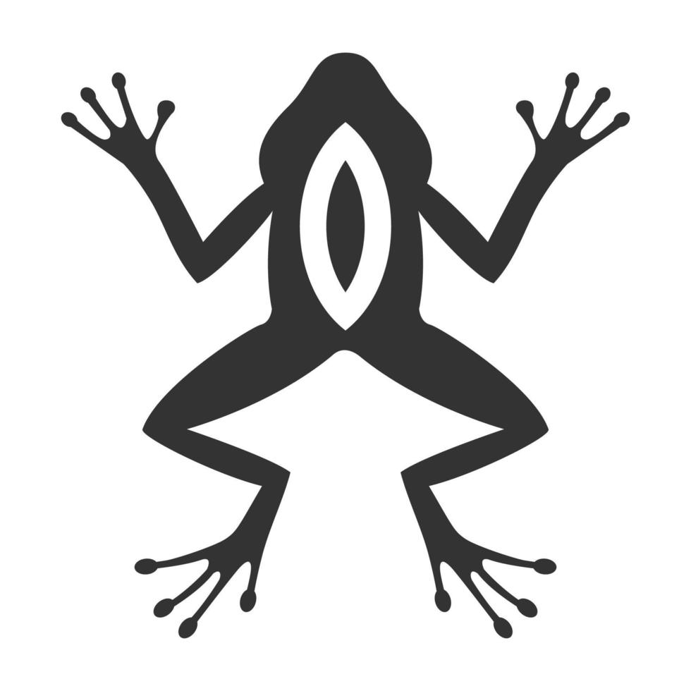 Black and white icon lab frog vector