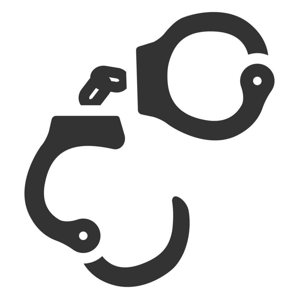 Black and white icon handcuff vector