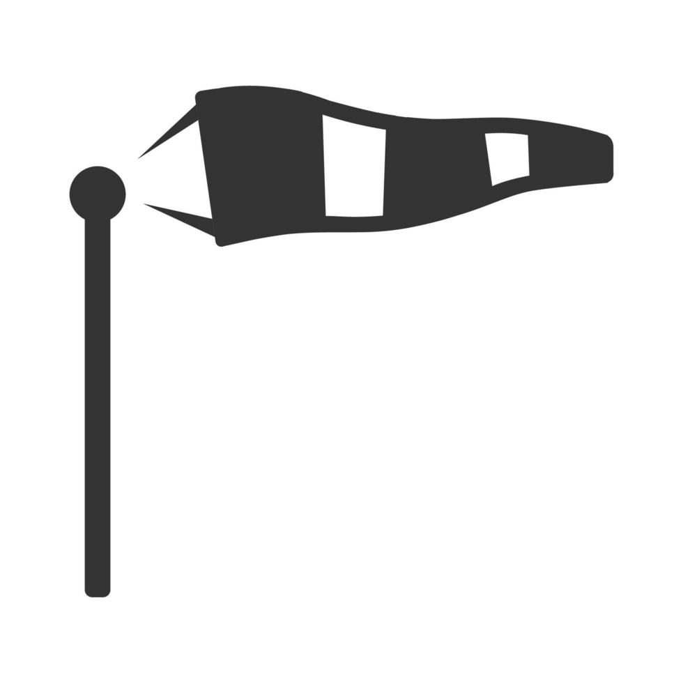 Black and white icon windsock vector