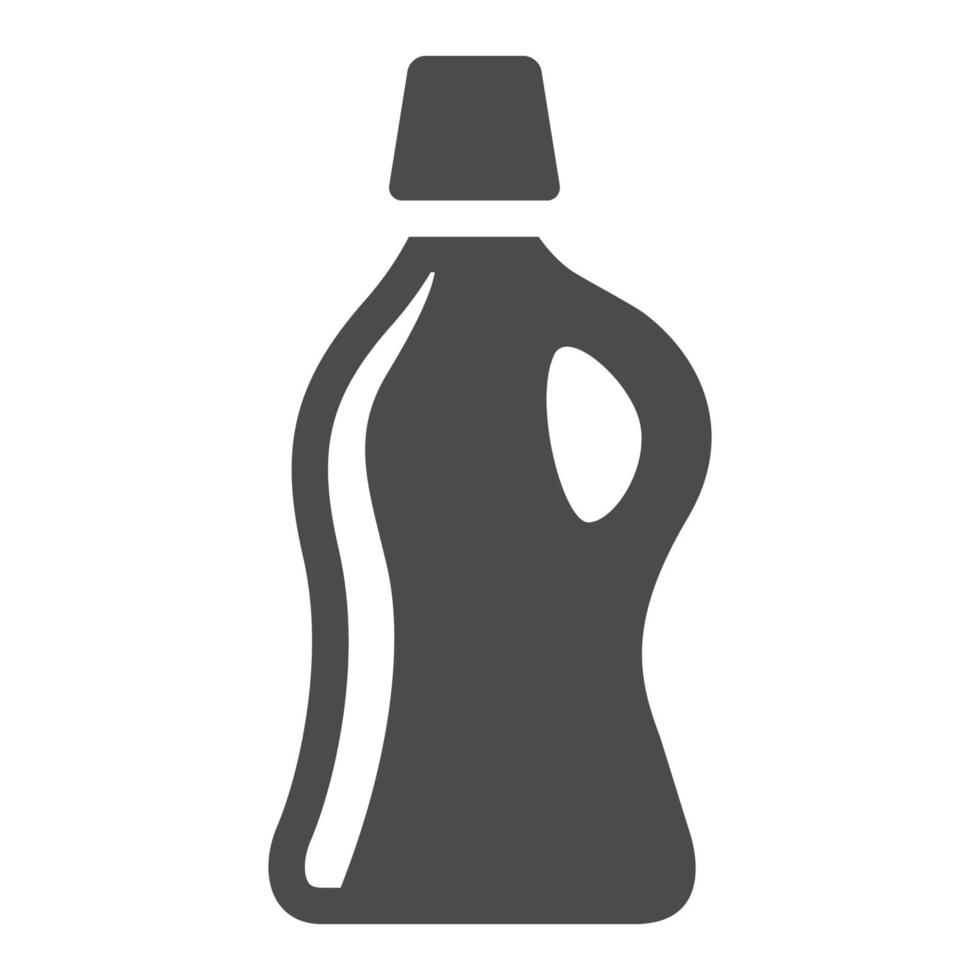 botella de detergente icono blanco y negro vector