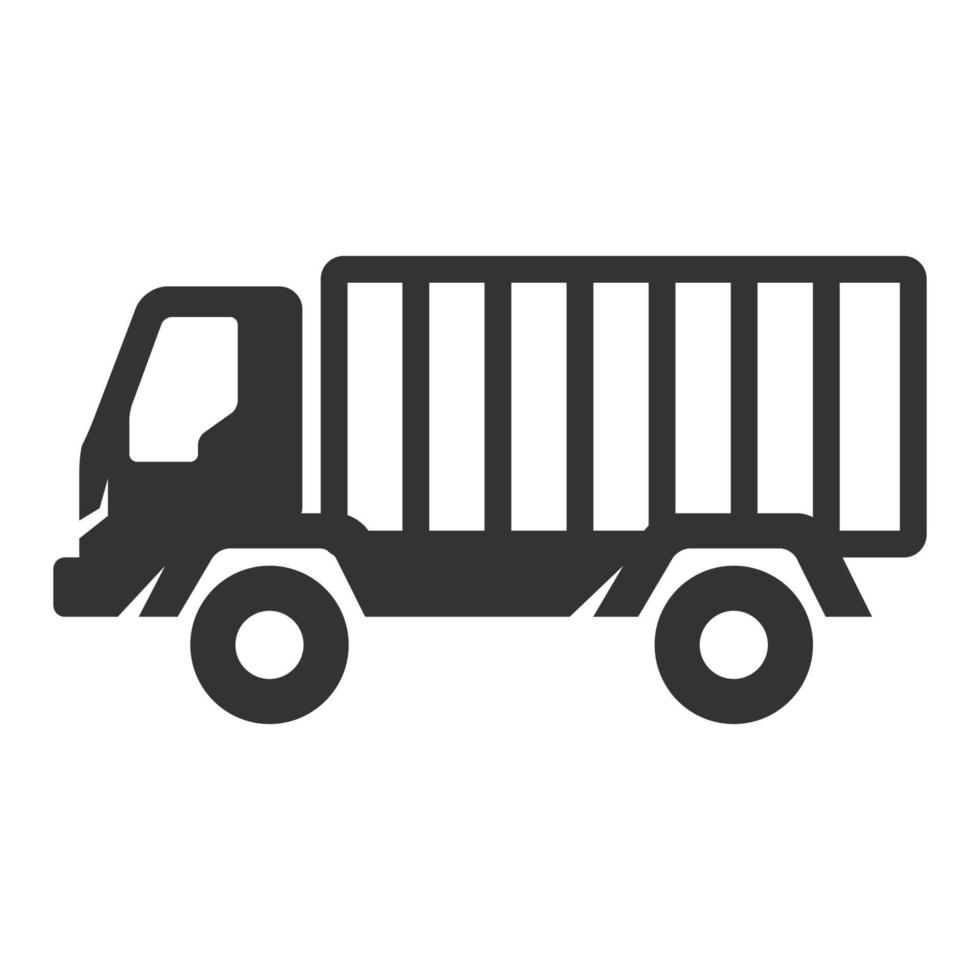 Black and white icon military truck vector