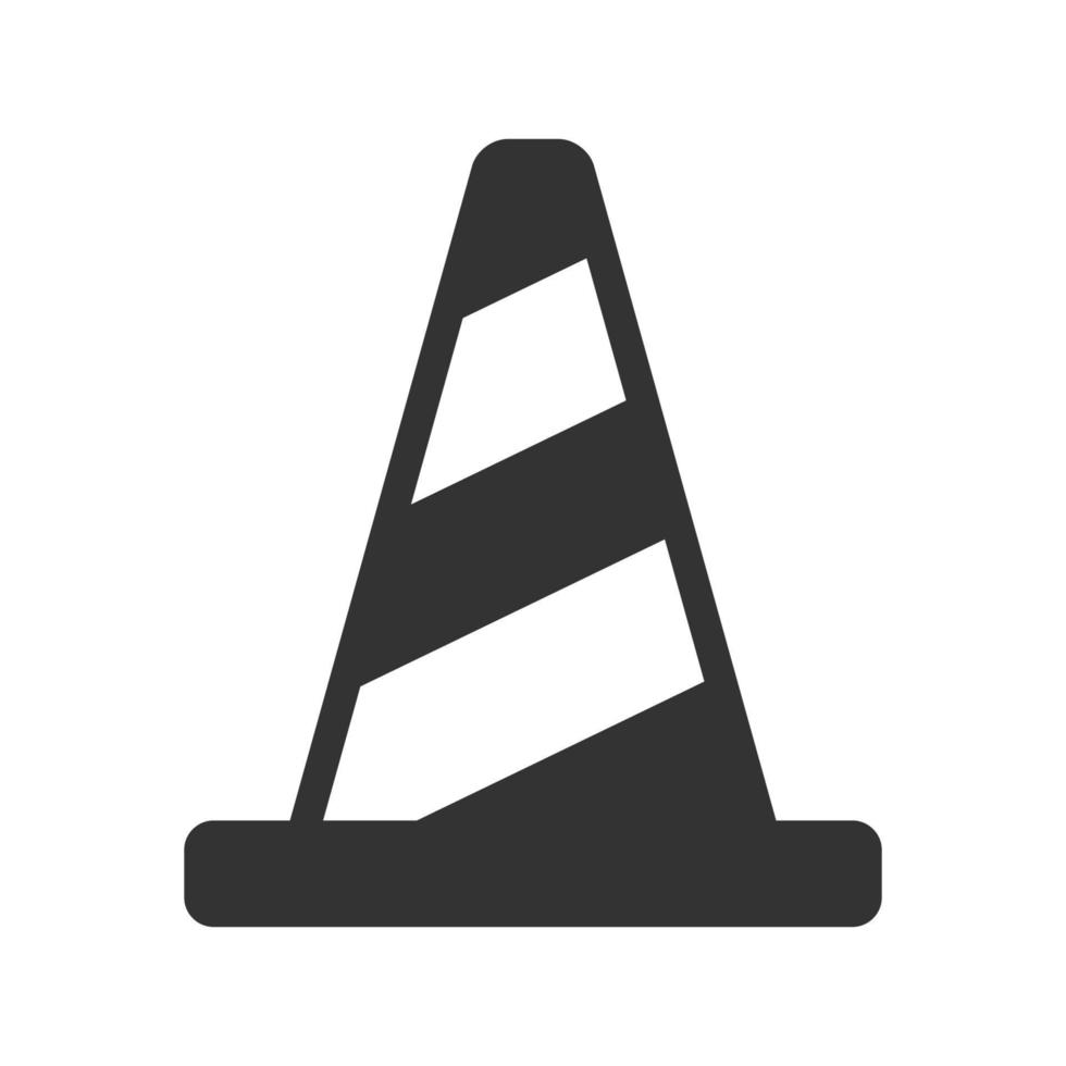 Black and white icon traffic cone vector