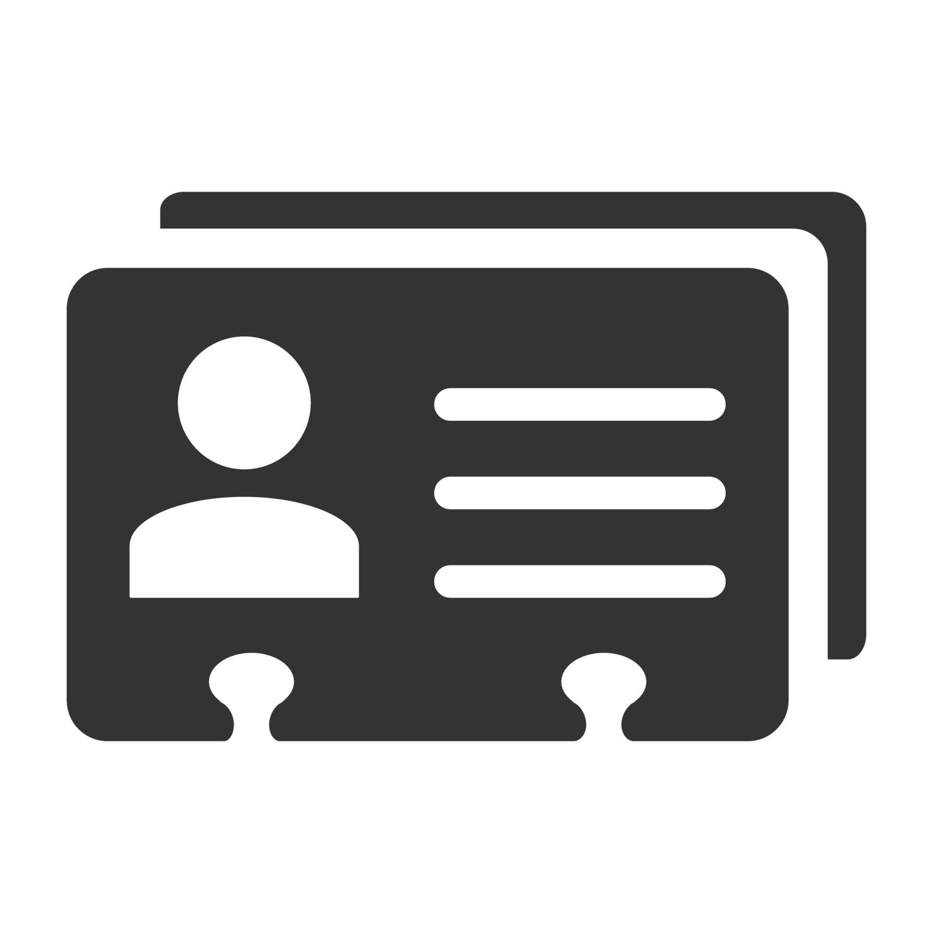 Black and white icon id card 14031386 Vector Art at Vecteezy