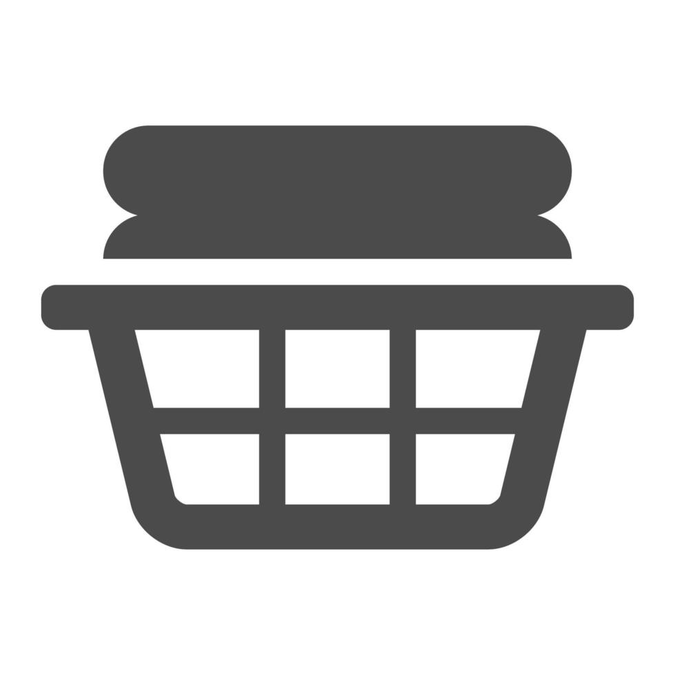 Black and white icon clothes basket vector