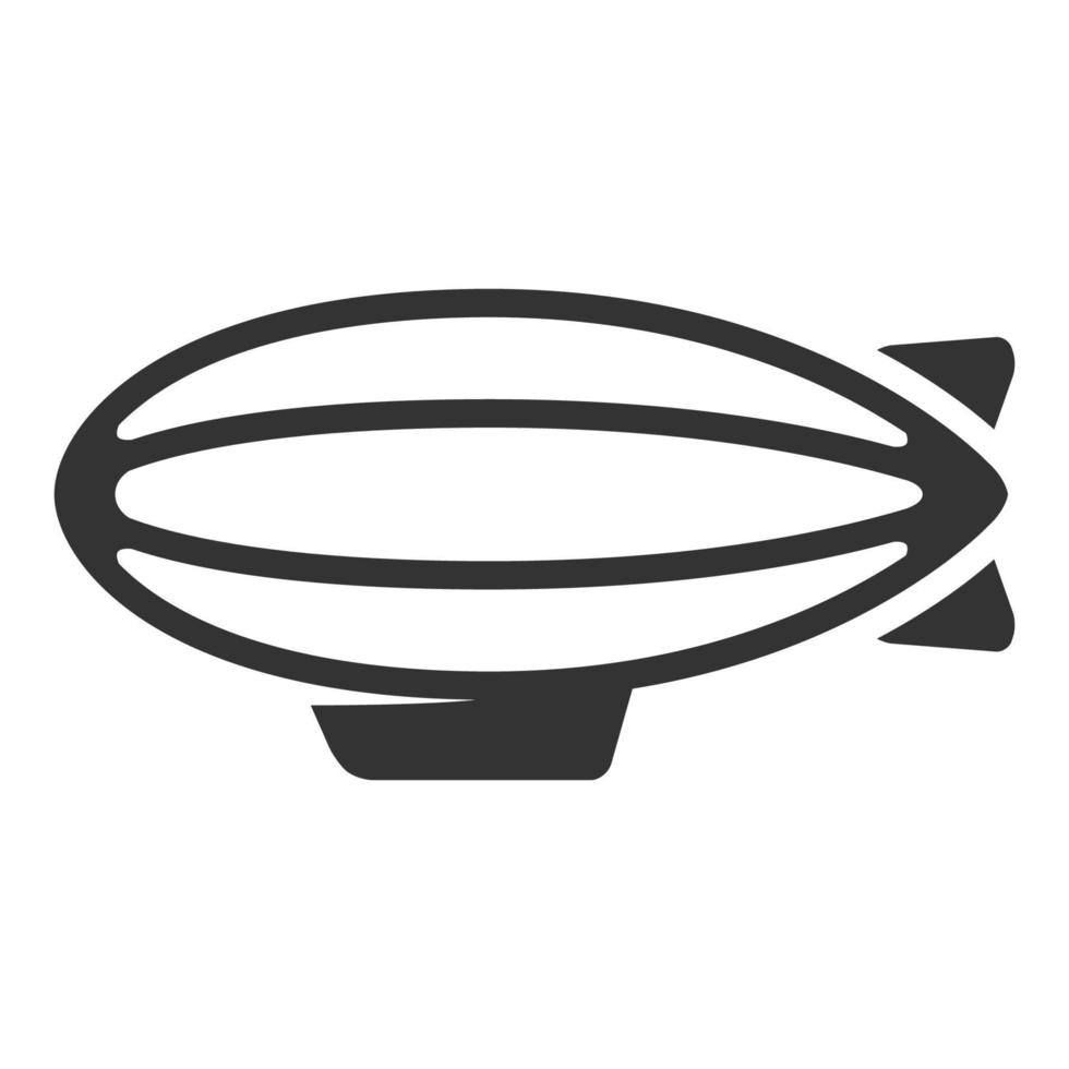 Black and white icon airship balloon vector