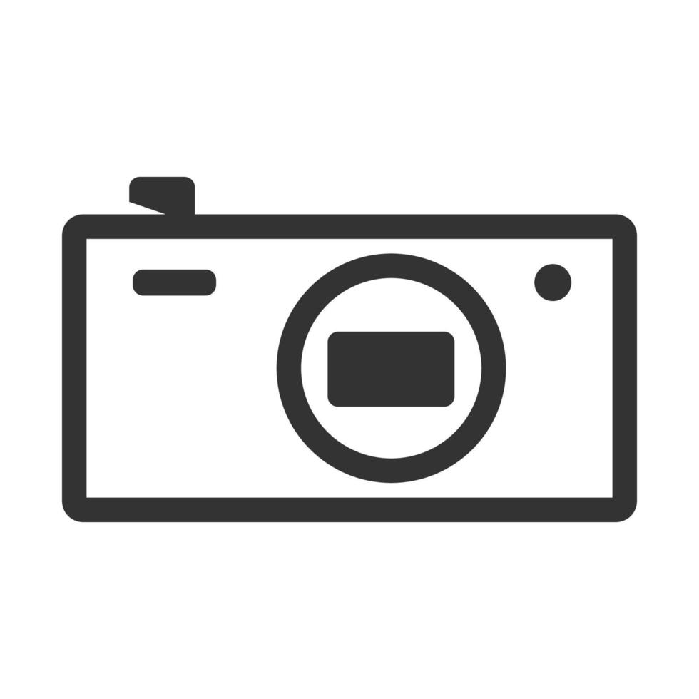 Black and white icon camera vector