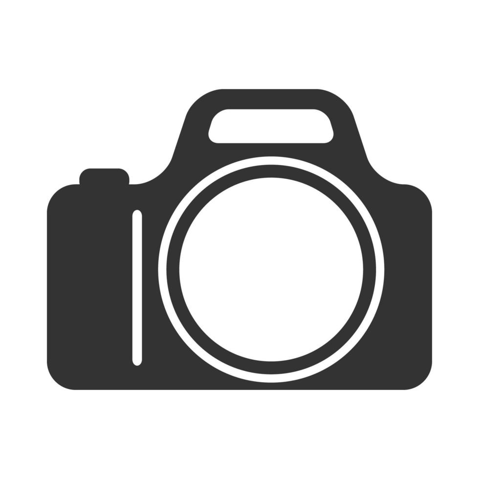 Black and white icon camera vector