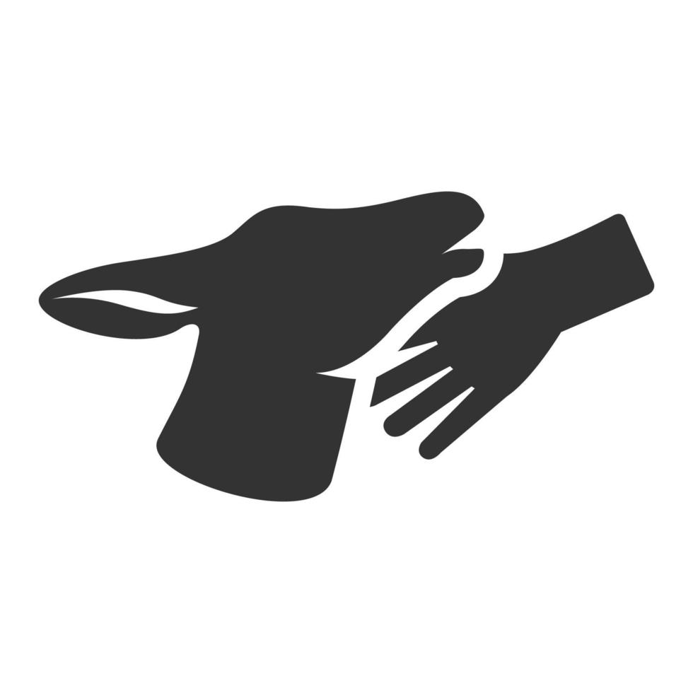 Black and white icon animal care vector