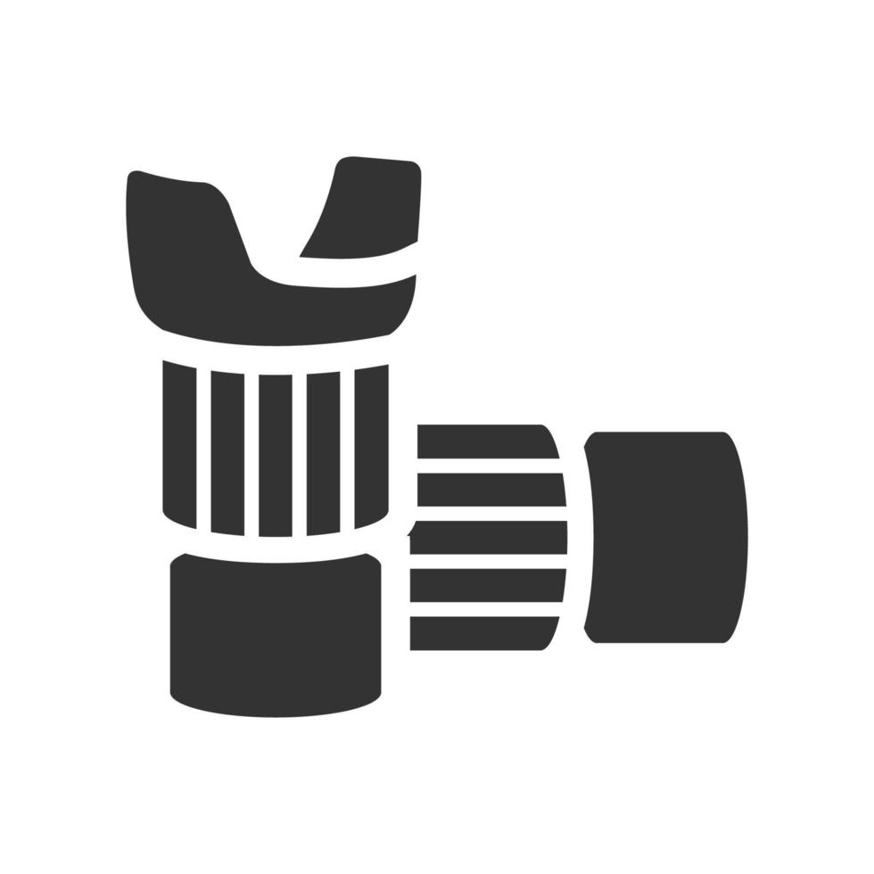 Black and white icon camera lens vector