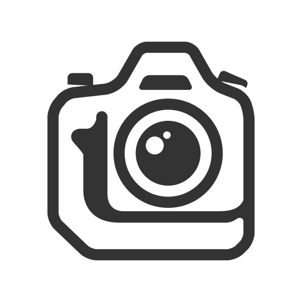 Black and white icon camera vector