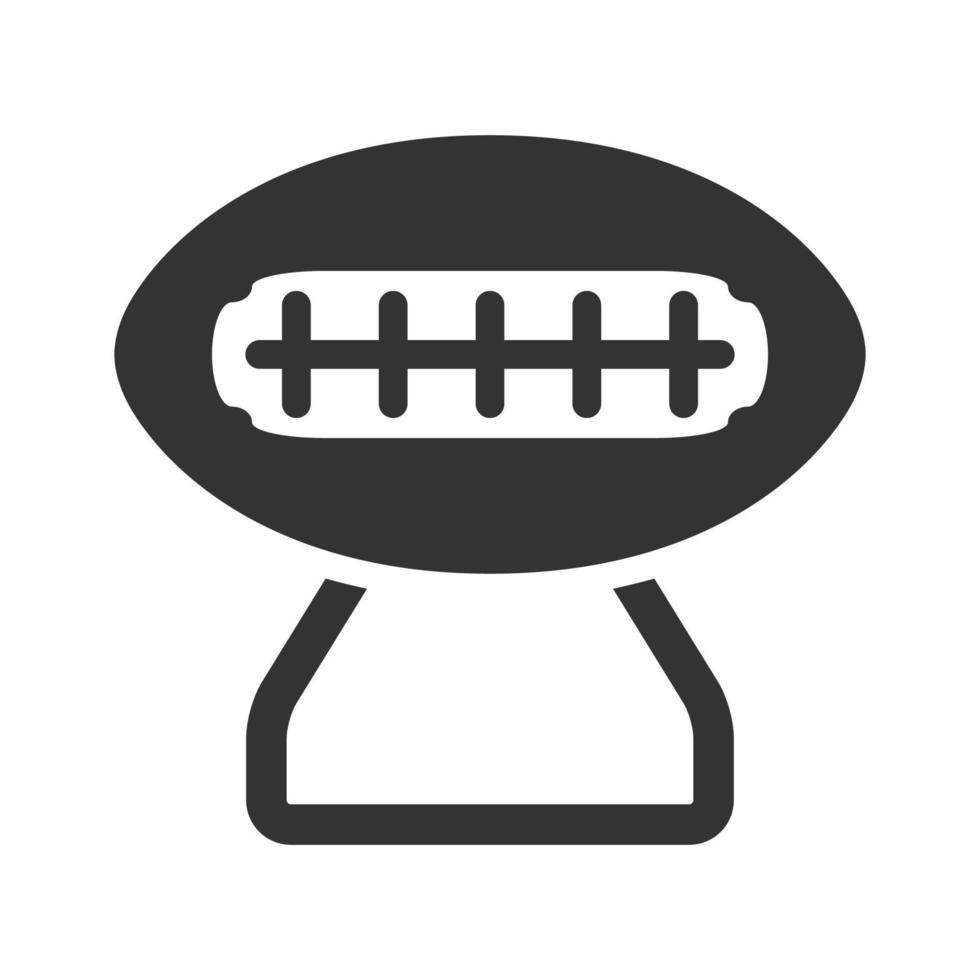 Black and white icon american footbal trophy vector
