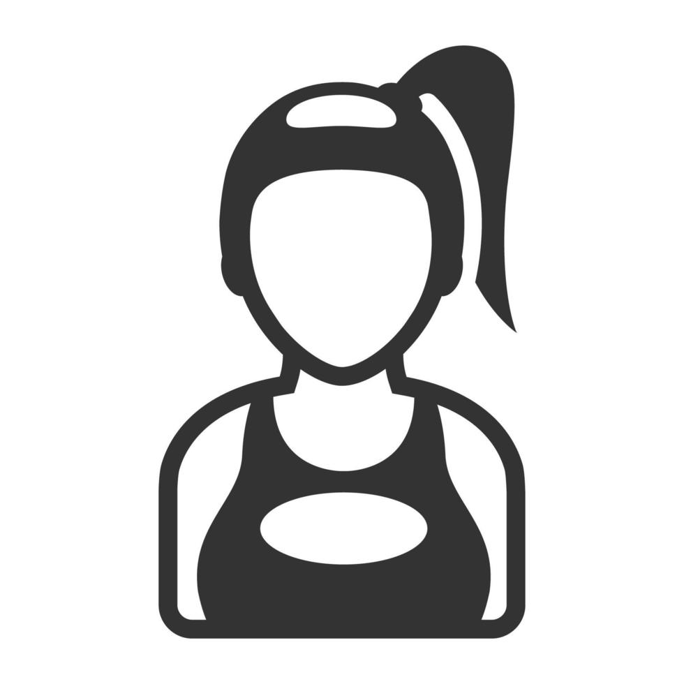 Black and white icon girl vector