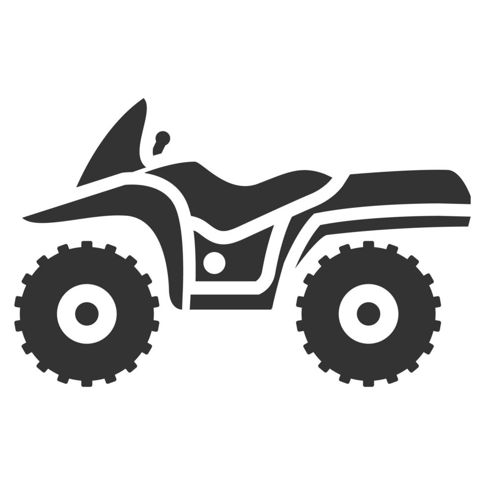 Black and white icon all terrain vehicle vector