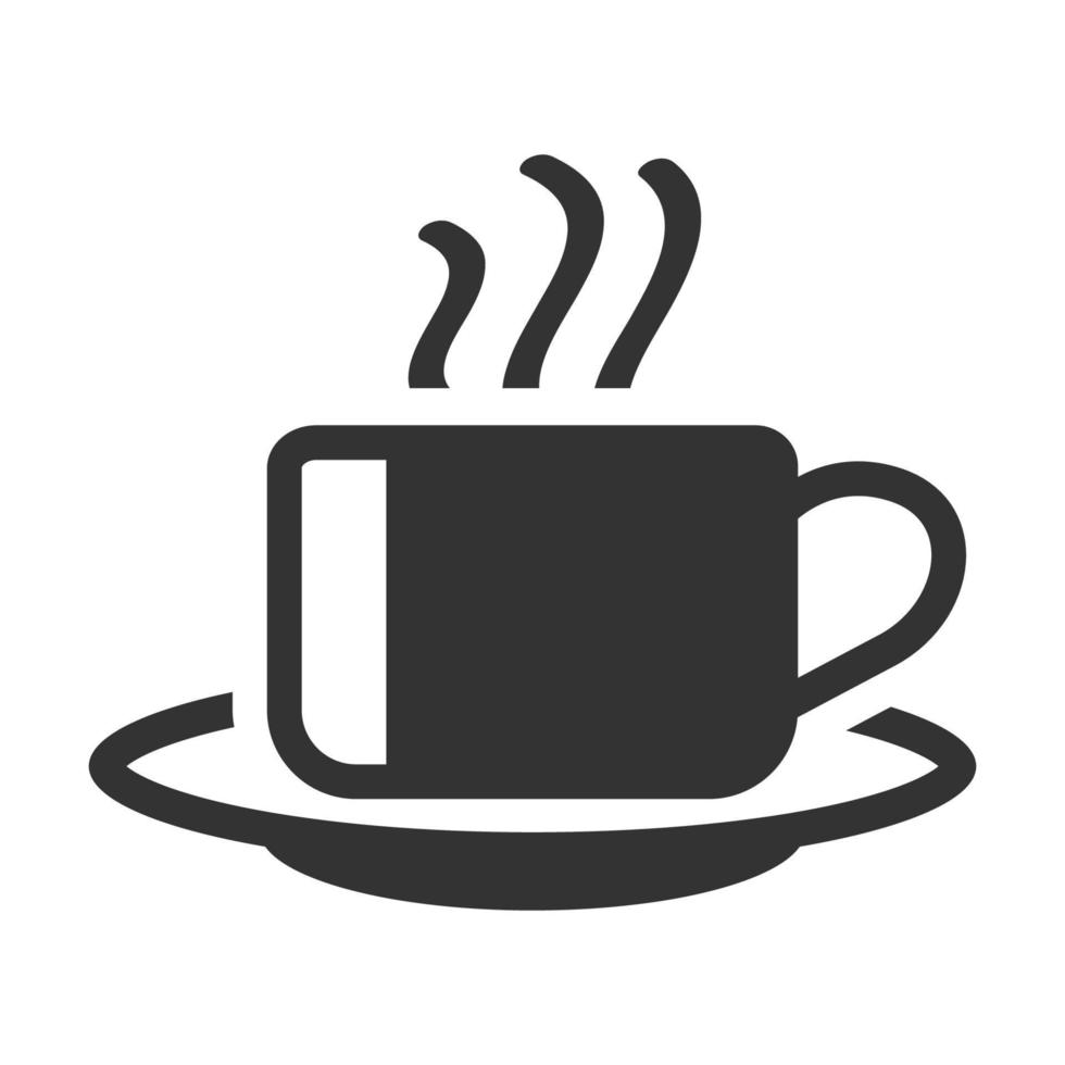 Black and white icon coffee cup vector