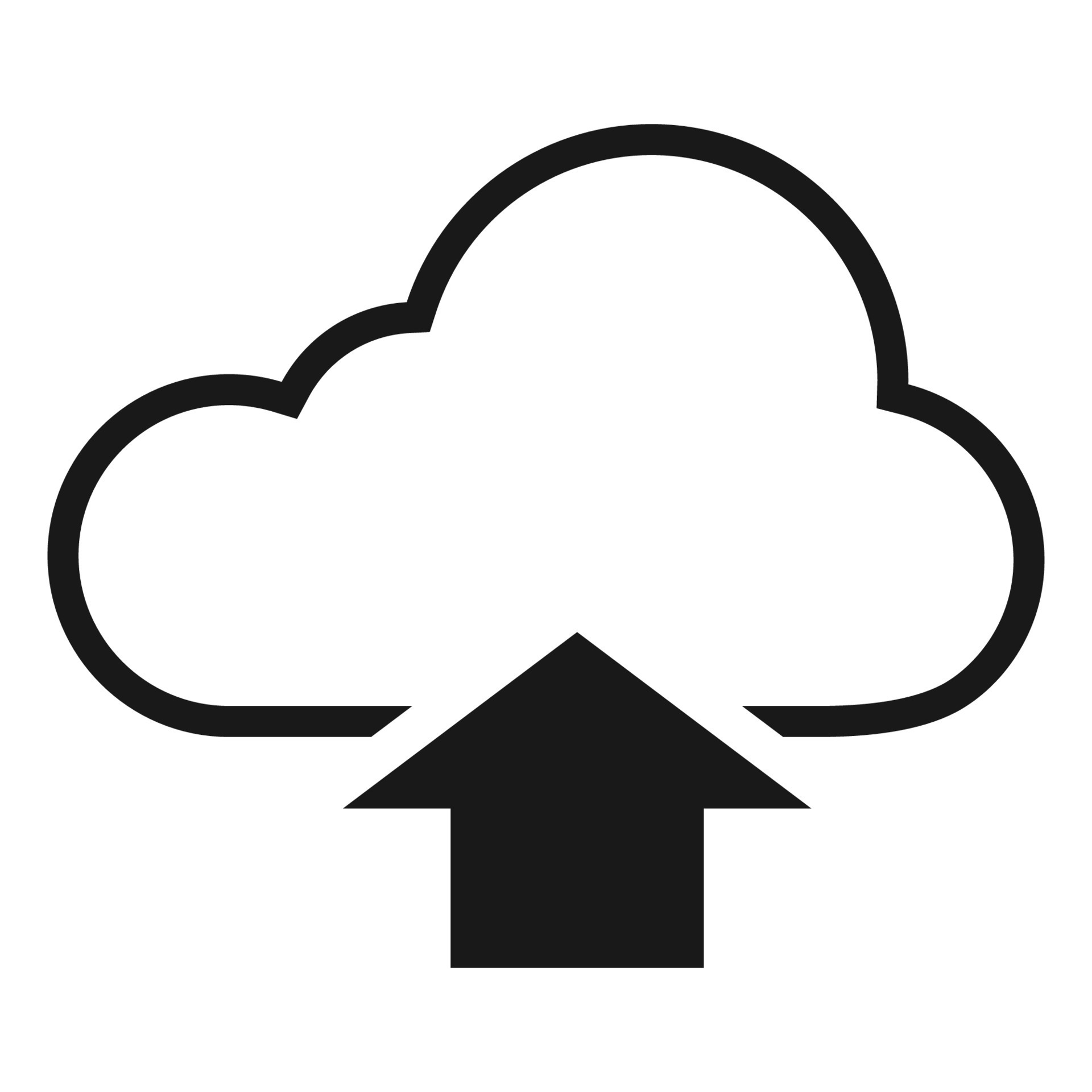 Black and white icon cloud upload 14031778 Vector Art at Vecteezy