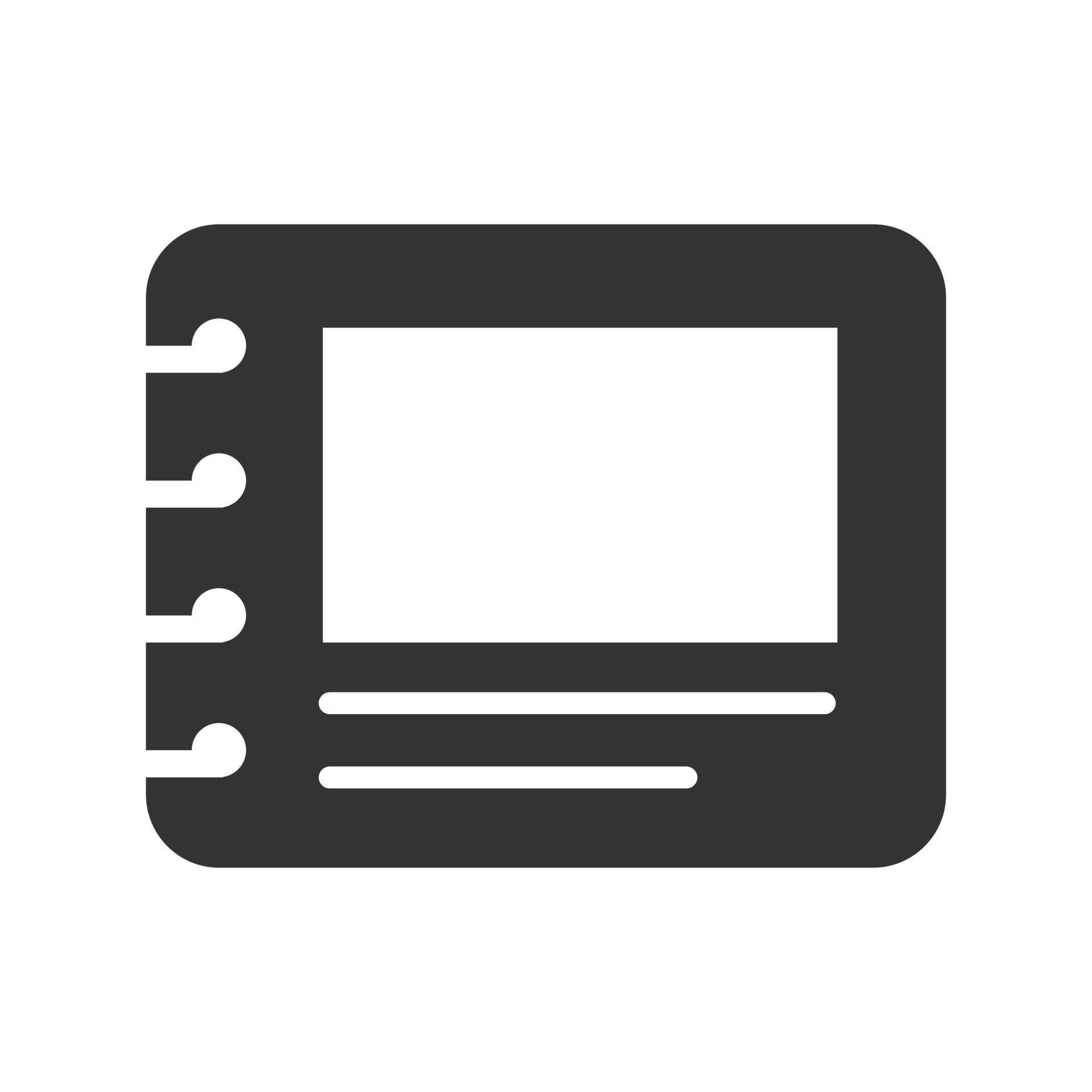 Black and white icon photo album 14031798 Vector Art at Vecteezy