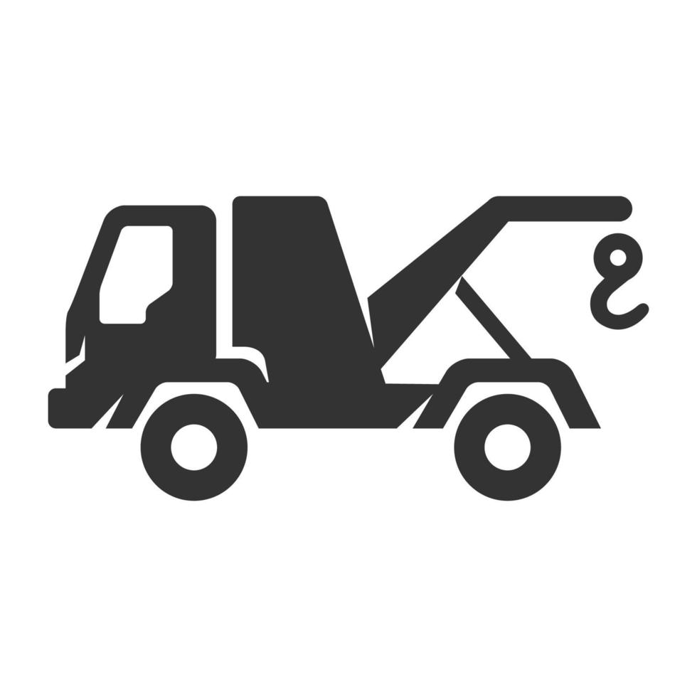 Black and white icon tow vector