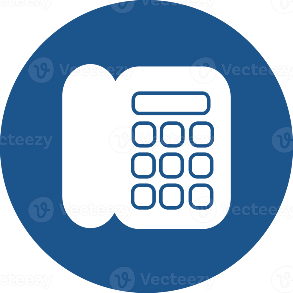 Telephone icons design in blue circle. png