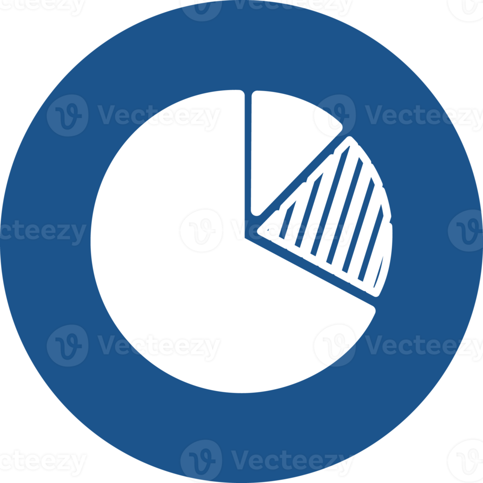 diseño de iconos de círculo de diagrama en círculo azul. png