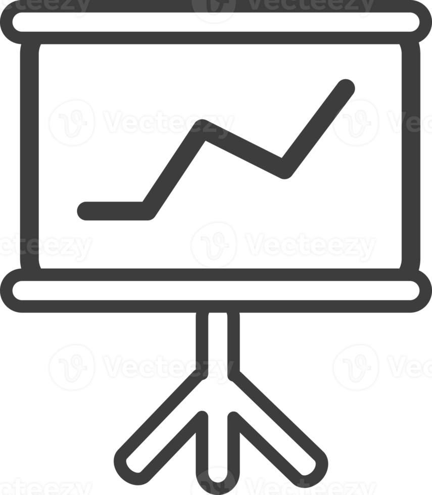 groei financiën dun lijn icoon, bedrijf icoon set. png