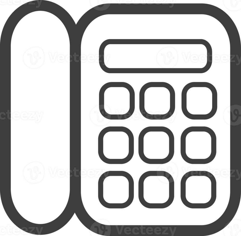 Telephone thin line icon, Business icon set. png