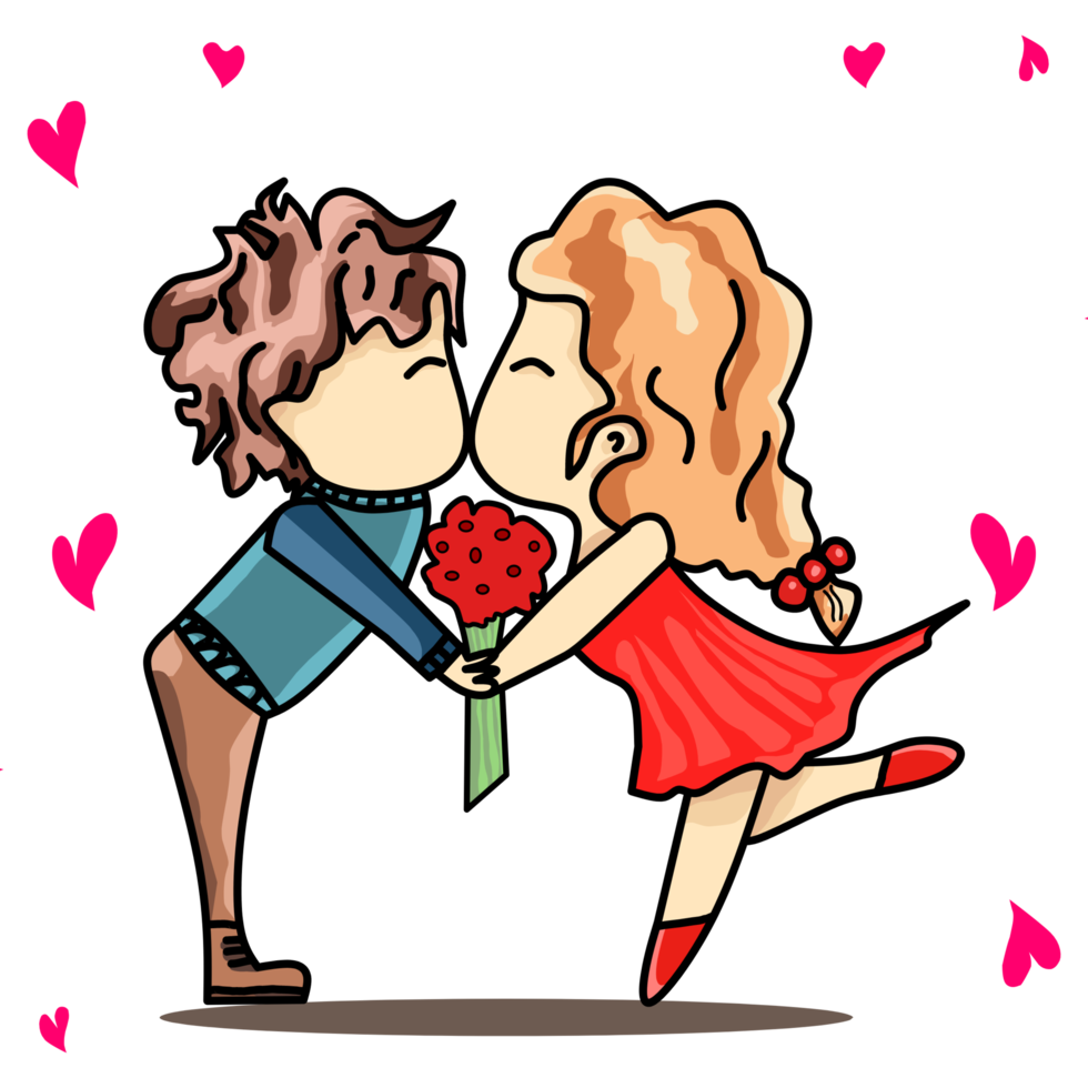 Valentine couple character png