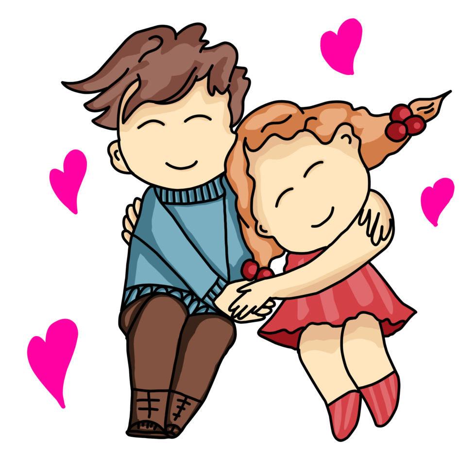 Valentine couple character png