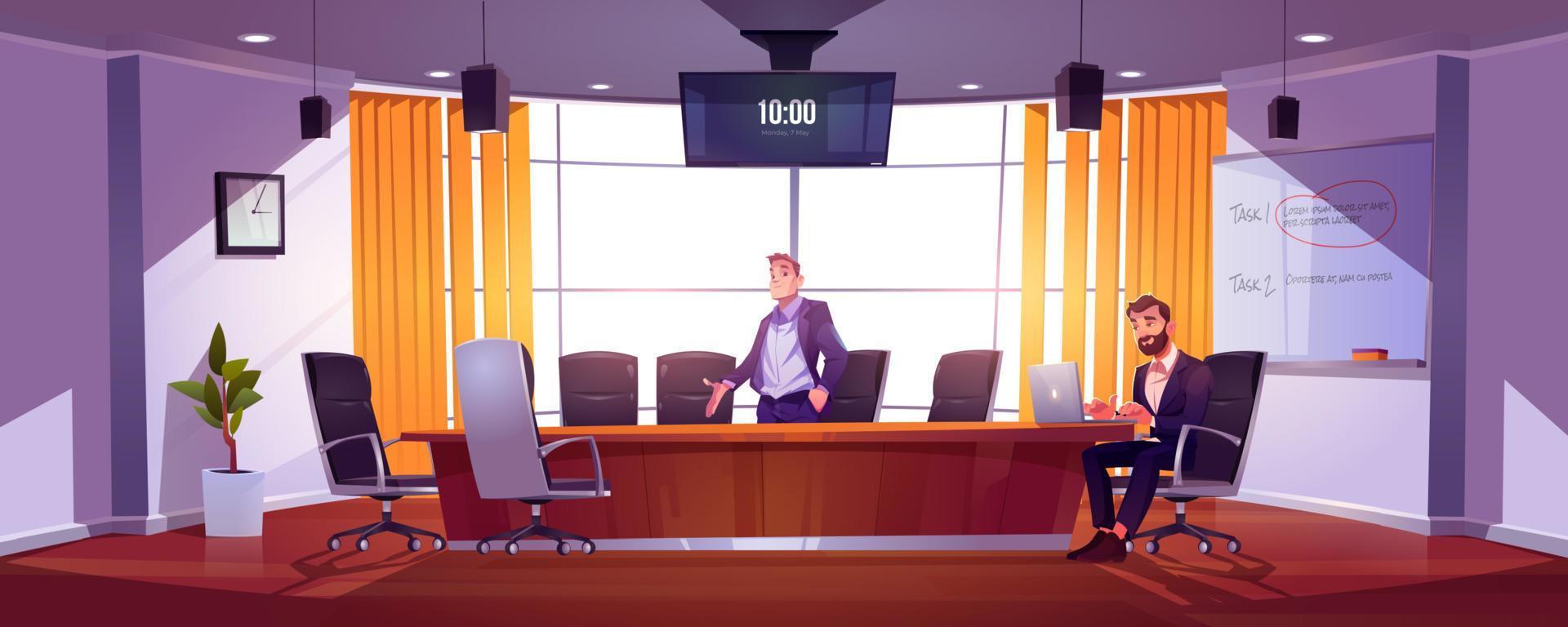 Job hire, hr manager invite candidate in office vector