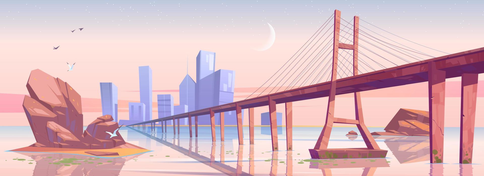 horizonte de la ciudad moderna a primera hora de la mañana, metrópolis vector