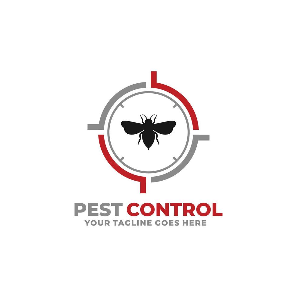 Pest control bee logo design vector
