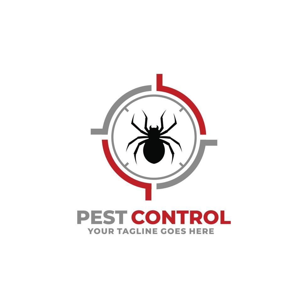 vector de diseño de logotipo de araña de control de plagas